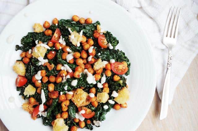 Cavolo Nero and Roasted Chickpea Salad