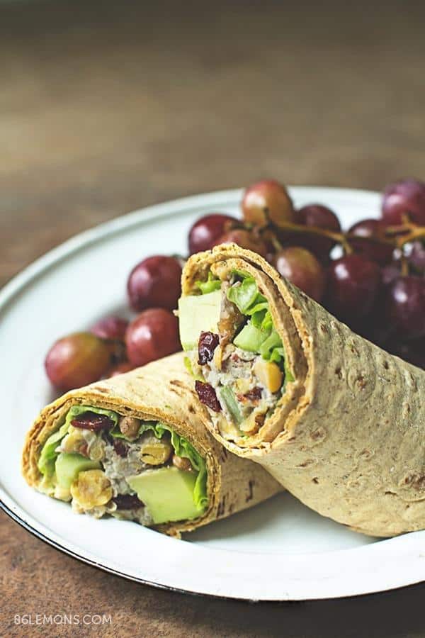 Cherry Chickpea Wrap