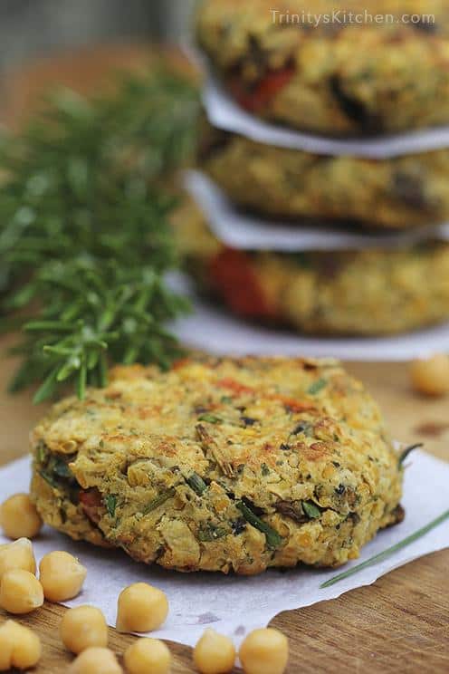 Chickpea and Mushroom Burger