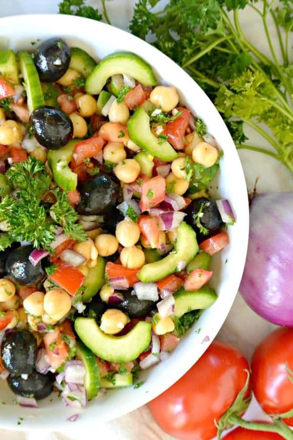 Chickpea Cucumber Salad