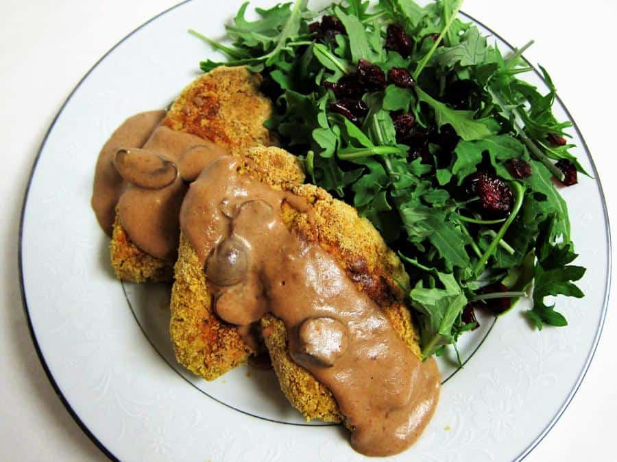 Chickpea Cutlets and Mushroom Gravy
