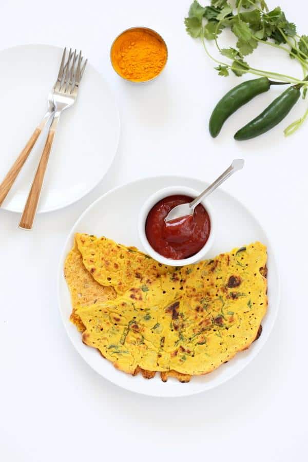 Chickpea Flour Pancakes (Besan Chilla)
