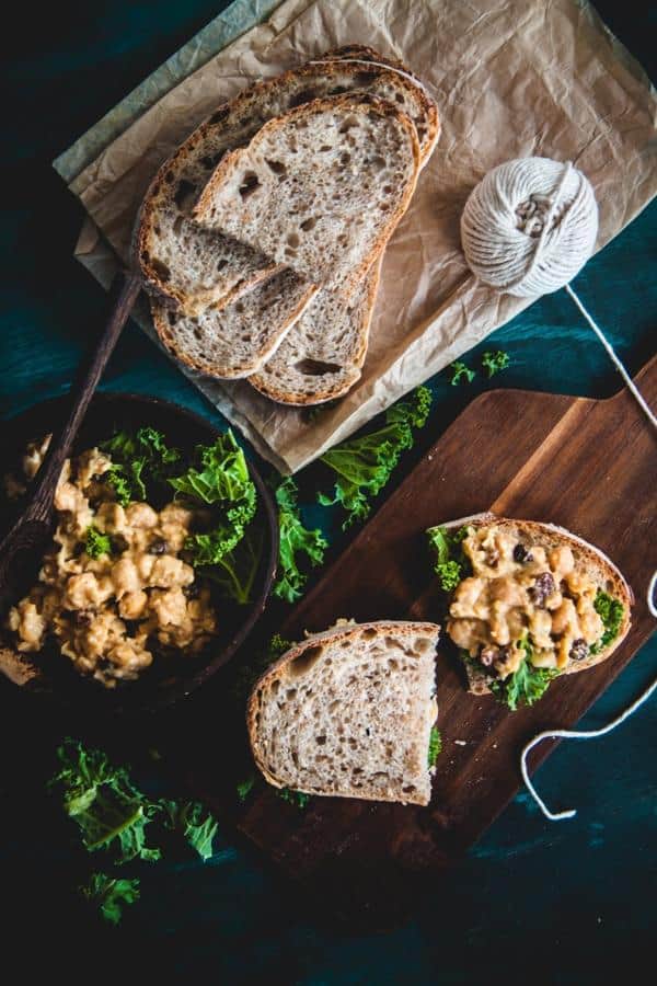 Coronation Chickpea Sandwiches