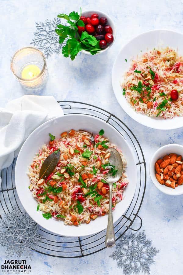 Instant Pot Cranberry and Saffron Rice