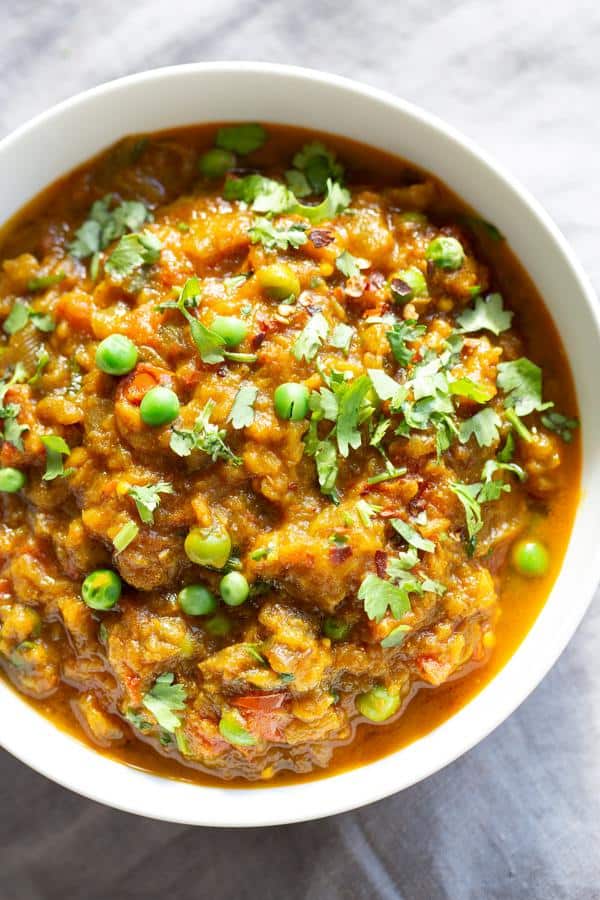 Instant Pot Spiced Mashed Eggplant (Baingan Bharta)