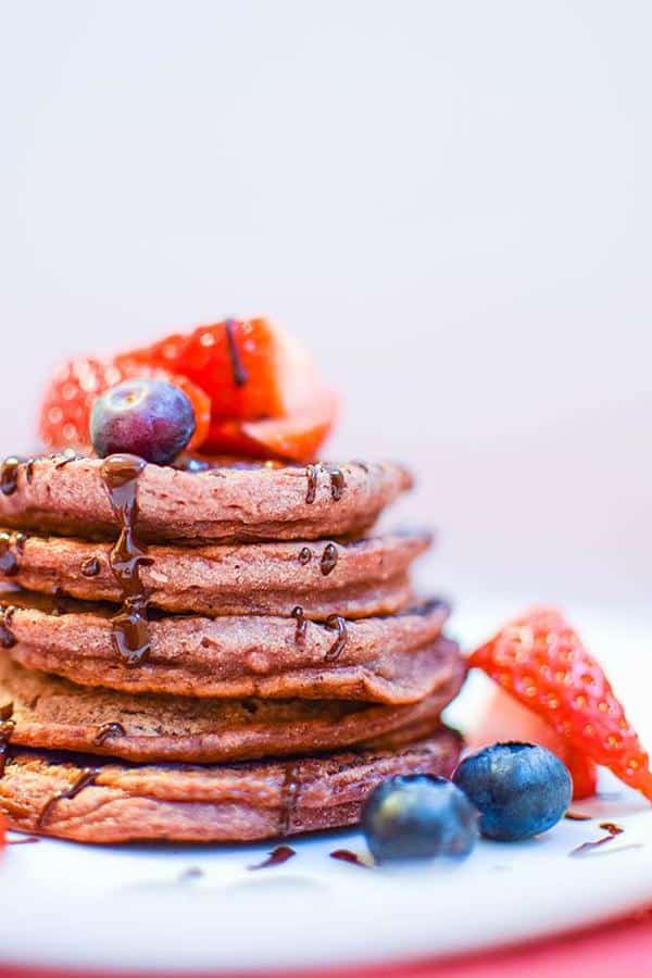 Pretty Pink Protein Pancakes