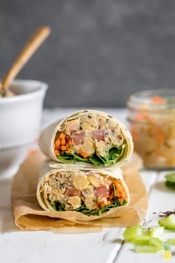 Salad Lunch Wraps with Sauerkraut