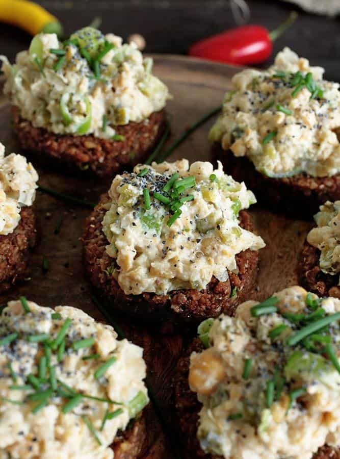 Smashed Chickpea Salad Bites