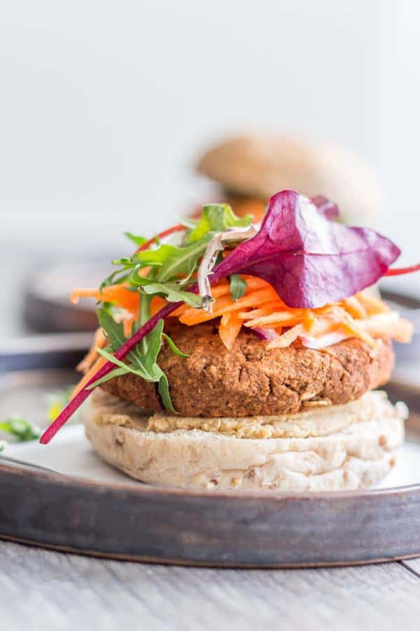 Walnut Mushroom Chickpea Burger